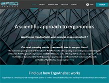 Tablet Screenshot of ergoanalyst.com